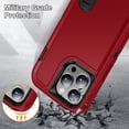 thumbnail image 5 of JTCASES Compatible with iPhone 14 Pro Max Case Heavy Duty Protective Rugged Phone Case, Full Body Anti-dust Shockproof Drop Proof Armor Durable Cover Case for iPhone 14 Pro Max 6.7 inch, Red/Black, 5 of 9