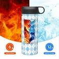 thumbnail image 6 of Vsdgher Blue and White Squares for Insulated Stainless Steel Water Bottle,18oz Sports Water Bottle Stainless Steel Reusable Tumbler for Sports, Travel, and School, 6 of 8
