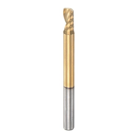

Uxcell 4mm x 8mm Titanium Plated High Speed Steel Single Spiral Flute End Mill Bit 45mm Length