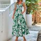 thumbnail image 5 of Vestido Maxi Bohemio de Verano para Mujer, Sin Mangas, Fruncido, con Tirantes Finos, Corte en A, Holgado, para Playa, , Verde, Talla L, 5 of 7