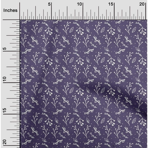 oneOone Polyester Lycra Purple Fabric Florals Craft Projects Decor Fabric Printed By The Yard 56 Inch Wide