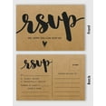 thumbnail image 3 of Inkdotpot 50 Cartes Postales Vierges RSVP Style Rustique Kraft à Inscription Imprimée 4"X6" Cartes de Réponse, Carte de Réponse RSVP pour Mariage, Shower Nuptiale, Shower de Bébé, 3 of 5