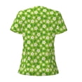 thumbnail image 4 of Naloa Daisies Flowers Print T-Shirts Short Sleeve V Neck Tees for Women Fashion Tops Trendy Lightweight Soft Casual Summer Outfits Clothes, 4 of 5