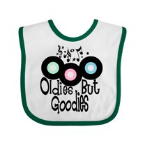 Inktastic Oldies but Goodies Records and Music Notes Boys or Girls Baby Bib
