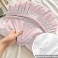 thumbnail image 4 of Cal.King Size Fitted Sheet Set - Spring Botancial 3 Piece Bedding Sets 16" Deep Pocket Fitted Sheet with 2 Pillowcases, Modern Rustic Minimalist Lines Pink Brushed Microfiber Hotel Luxury Bed Sheets, 4 of 9