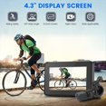 thumbnail image 3 of 1080P Bike Bicycle Mirror,Bicycle Rear View Camera 4.3In Screen Night Vision Handlebar Camera for Bicycle Mountain Bike,1 * Monitor 1 * Camera 1 * USB Cable 1 * Mount set,Black, 3 of 8