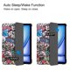 thumbnail image 4 of KAIYANG Funda para iPad Air 11 (2024), con tres pliegues y función atril, con función de encendido y apagado automático, diseño de mariposas y grafitis multicolor, 4 of 5