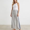 thumbnail image 5 of adaychics Womens Leopard Pants Side Striped Elastic Waist Drawstring Baggy Pants with Pockets Daily Wear, 5 of 7