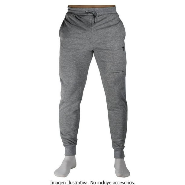 Pantalón Wilson para Hombre, Jogger Deportivo Liso Gris Jaspe Talla CH