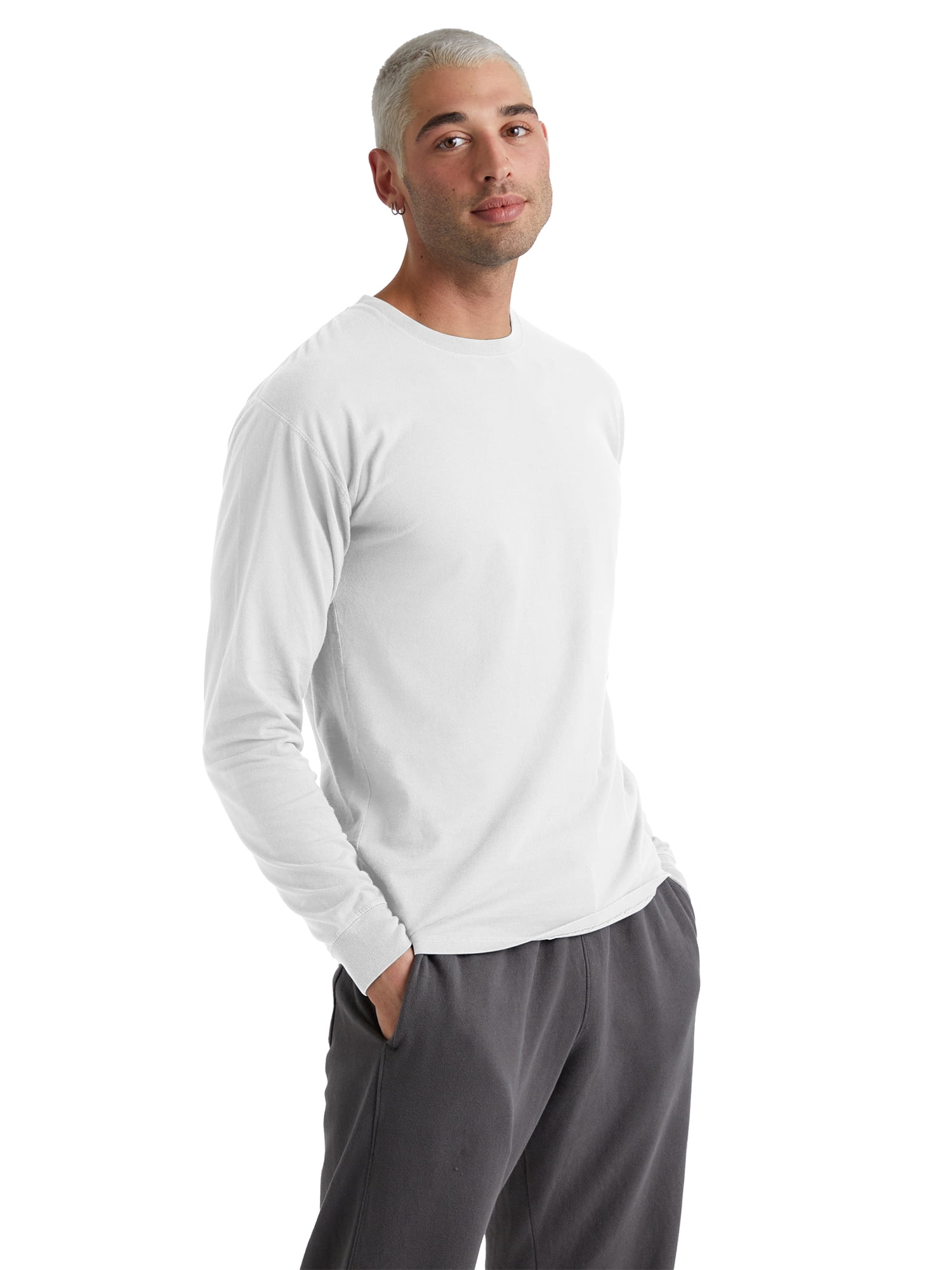 Hanes Originals Men's Garment Dyed Long-Sleeve T-Shirt, Sizes S-3XL