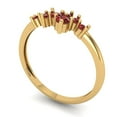 thumbnail image 2 of 0.17 ctw Wedding Band for Women - 14K Yellow Gold Natural Garnet Stackable Eternity Ring, 2 of 6
