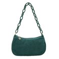 thumbnail image 1 of Women Retro Corduroy Solid Color Underarm Bag Chain Small Handbags (Grey), 1 of 6