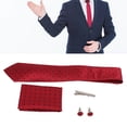 thumbnail image 3 of Juego de Corbatas para Hombre Diseño Clásico de Puntos Corbata Pañuelo Clip de Corbata Juego de Gemelos para Boda Fiesta Graduación Negocios ANGGREK Otros, 3 of 8