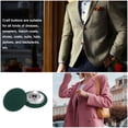 thumbnail image 5 of Uxcell 10pcs 24L Fabric Cloth Covered Button 15mm Metal Shank Round Sewing Buttons for Suits Dress Blouses, Army Green, 5 of 5