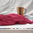 thumbnail image 6 of Exclusivo Mezcla Plush Fuzzy Fleece Twin Size Blanket, Super Soft Fluffy Blankets (Burgundy, 60"x80"), 6 of 6