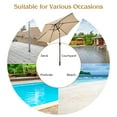 thumbnail image 4 of Costway 9Ft Outdoor Market Patio Table Umbrella Push Button Tilt Crank Lift Beige, 4 of 8