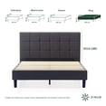 thumbnail image 1 of Base de Cama con Cabecera King Size Zinus Leo Tapizada Color Gris. Fácil Armado, para Todas las Edades., 1 of 6