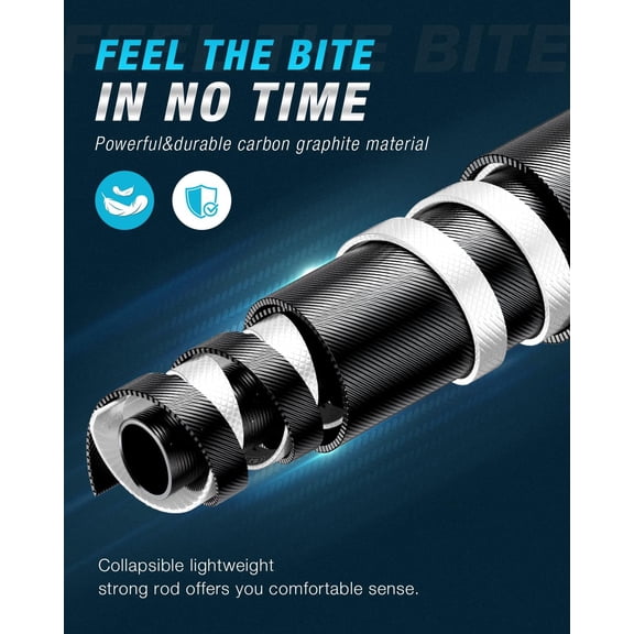 Carbon Fiber Telescopic Fishing Rod and Reel Combo with Bag for Saltwater Freshwater