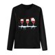 thumbnail image 4 of Tops Para Mujer Elegante Blusa Casual Camisas de Manga Larga Otoño Con Cuello en V Primavera Navidad Impreso Tees Camisa Odeerbi  ODB170670, 4 of 5