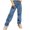 Blue, variant on IROINNID Relaxed Pants For Women Comfort Waist Fashion High Waist Loose Pocket Blue Pants Solid Color Jean