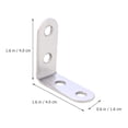 thumbnail image 2 of Eease 16pcs L Shape Stainless Steel Corner Brackets for Cabinet Wardrobe Shelf - Black, 2 of 6