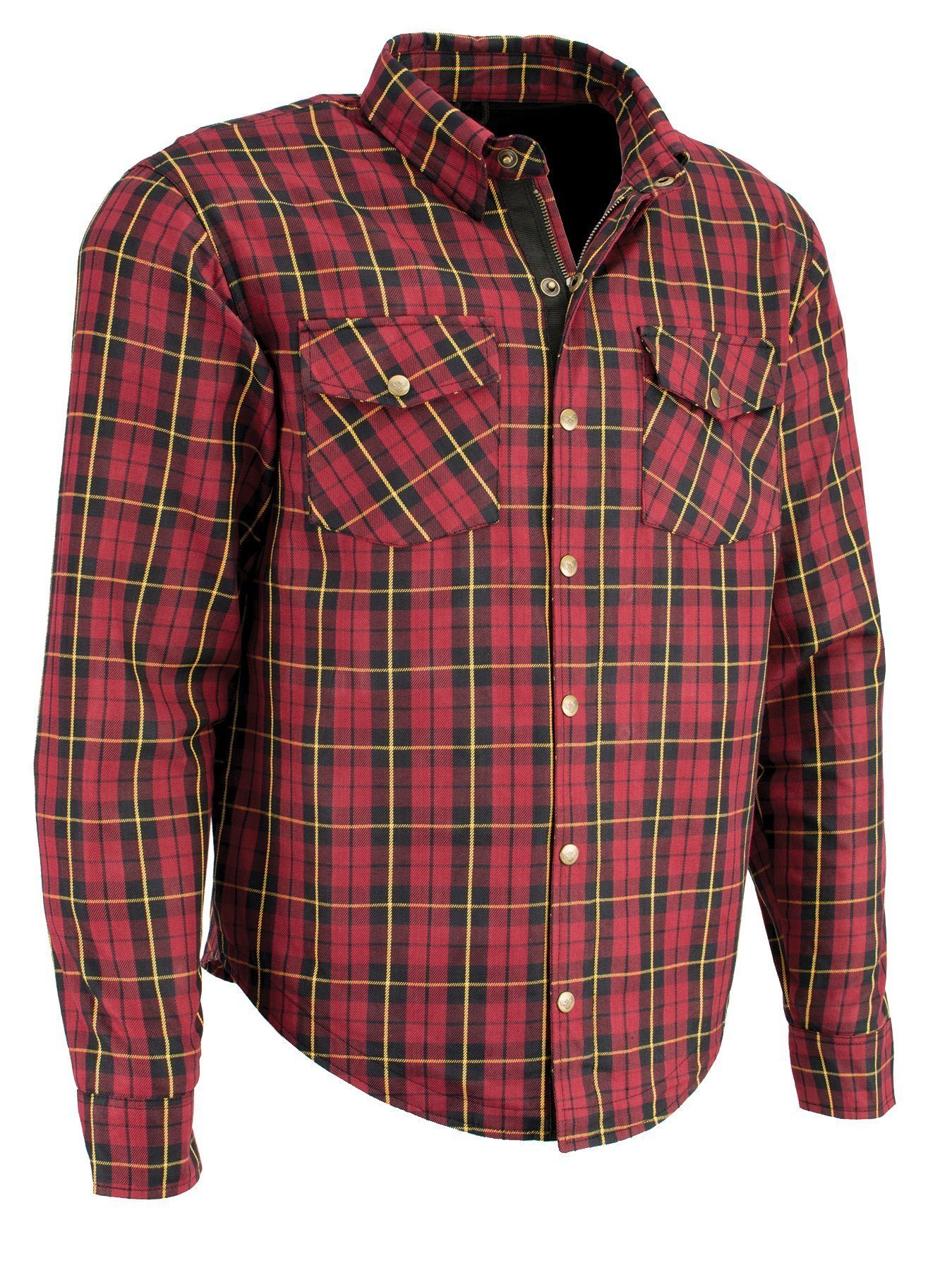 Small Milwaukee Performance MPM1620 Mens Armored Denim Biker Shirt with Aramid by DuPont Fibers