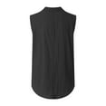 thumbnail image 5 of YDFCWXW Tank Tops for Women 2025 Summer Tops Cotton Linen Sleeveless Button Down Shirts Trendy V Neck Blouses with Side Slit Black, M, 5 of 5