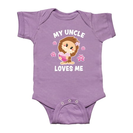 

Inktastic My Uncle Loves Me with Bigfoot Gift Baby Girl Bodysuit