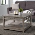 thumbnail image 2 of Parker 30" Farmhouse Square Coffee Table in Gray Wash, 2 of 4