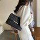 thumbnail image 3 of Bolso de mano con cadena estilo bandolera para mujer, estilo nuevo de invierno 2025, con bordado de temperamento de diamante, bolso cuadrado pequeño y popular para la axila., 3 of 5