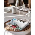 thumbnail image 6 of Blue Snowman Christmas Cloth Napkins Set of 6 Reusable Dinner Napkins, Xmas Snowflake Birds Berry Winter Cocktail Napkin Washable Table Napkins for Wedding/Holiday Party/Baby Shower 20"x20", 6 of 7