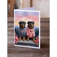 thumbnail image 2 of Rottweiler Two Hearts Greeting Cards Pack of 8 7 in x 5 in, 2 of 3