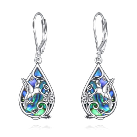 925 Sterling Silver Hummingbird Earrings for Women