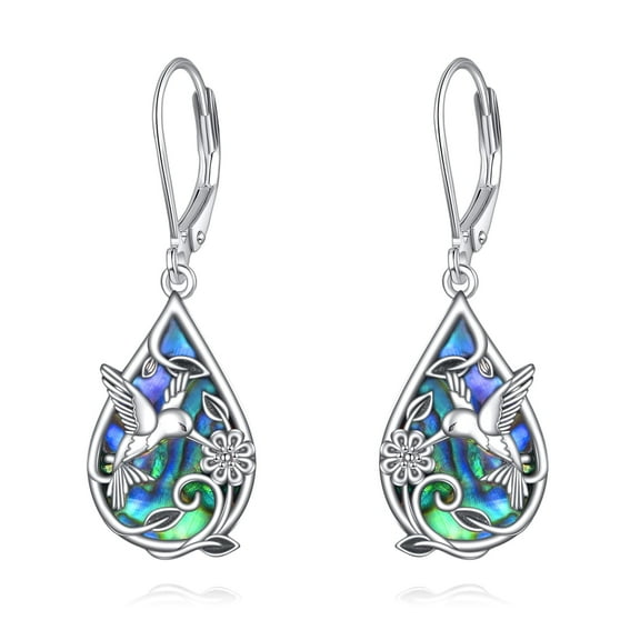 925 Sterling Silver Hummingbird Earrings for Women