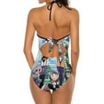 thumbnail image 3 of My Hero Academia Mha Women's Swimwear Strap One Piece Backless Tummy Control V Neck Swimsuit Summer Beach Vacation Bathing Suit, 3 of 7