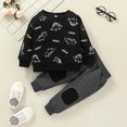 thumbnail image 2 of Sudadera Para Niños Pequeños, Suéter De Dibujos Animados Para Niños, Suéter De Algodón Con Estampado De Dinosaurio Animal Para Niños, Traje Negro Odeerbi LM103-3366, 2 of 9