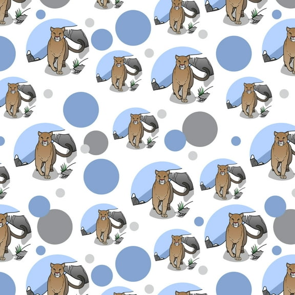Mountain Lion Cougar Puma Panther Snow Premium Gift Wrap Wrapping Paper Roll