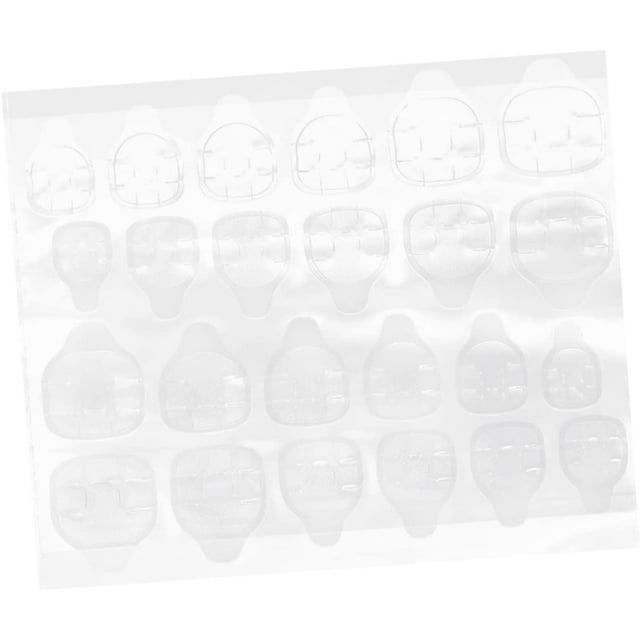 20 sheets Nail Female Nails False Jelly for Fake Stickers Manicure Art Transparent Girls Tips Double-sided Glue Double Sticker Double-side Breathable Adhesive Women Sided Tape