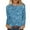 Light Blue, variant on Sequin Tops for Women Trendy Gradient Print Long Sleeve Crewneck T-shirt Dressy Casual Sparkly Blouse Loose Fit Tunic Shirt Purple M