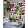 thumbnail image 4 of nqOlkjepod Outdoor Curtains for Patio Waterproof, American Flag Outdoor Privacy Panels Grommet, Red Blue Watercolor USA Flag Blackout Outside Curtains for Porch/Cabana/Pergola 54"x95", 2 Panels, 4 of 8
