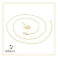 thumbnail image 5 of BEBERLINI Leaf CZ Charm 14K Gold Filled Rope Chain Pendant Necklace Set Jewelry Women 18", 5 of 7
