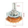 thumbnail image 2 of 3P4T Single Deck Band Channel Rotary Switch Selector with Plastic Knob 2Pcs, 2 of 5