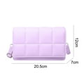 thumbnail image 2 of Urban minimalist fashion small square bag, crossbody shoulder bag-Light purple, 2 of 5