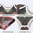 thumbnail image 3 of Dark Green Red Checkerboard Snowflakes Christmas Pure Cotton Bodysuit Short Sleeve Pajamas One-Piece Romper Unisex 2T, 3 of 6