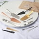 thumbnail image 1 of Juego de cuchillo y tenedor para tartas de acero inoxidable, tenedor para postres, frutas, pala multifuncional para queso, pizza y tartas, 1 of 5