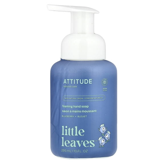 ATTITUDE Little Leaves Science, Foaming Hand Soap, Blueberry, 10 fl oz (295 ml)