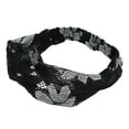 thumbnail image 5 of Unique Bargains 1 Pc Headband Eight-leaf Flower Lace Wide Hairband for Women Black, 5 of 5