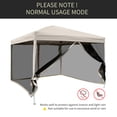 thumbnail image 6 of Outsunny 10' x 10' Pop Up Canopy Tent with Breathable Mesh Sidewalls, Easy Height Adjustable, Easy Transport Carrying Bag for Backyard Garden Patio, 6 of 9