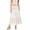 White, variant on FRSASU Women's Summer Flowy Ruffle Swing Tiered A Line Boho Skirts Elastic High Waisted Beach Vacation Outfits White