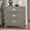Gray, variant on Weston Home Delacour 3-Drawer Gold Accent Nightstand